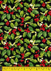 Cardinal Christmas Berries Black