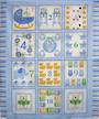 Baby Scatter blue cot panel